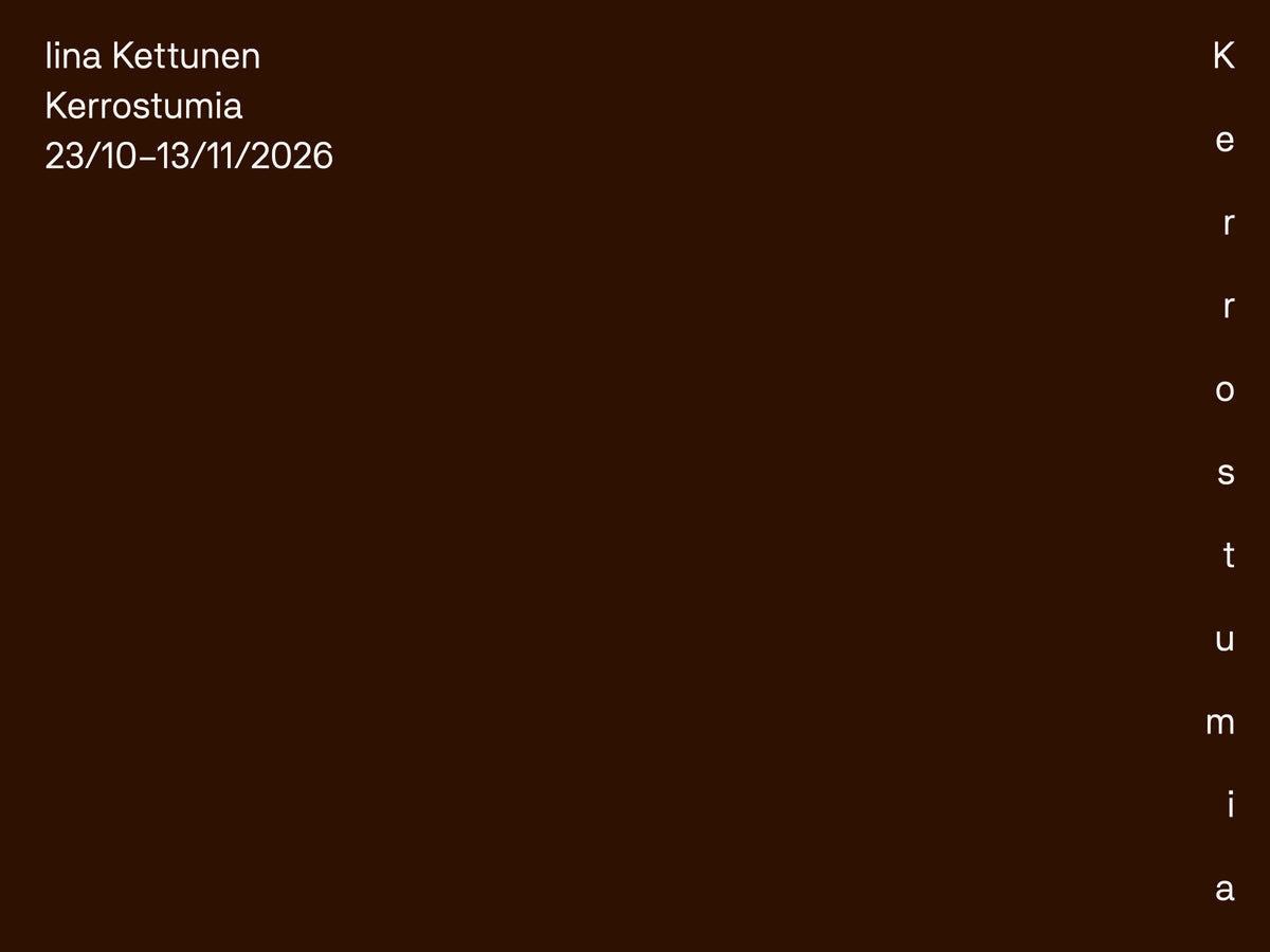 Opening Invitation: Iina Kettunen — Kerrostumia
