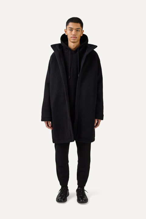 156 Hooded Woollen Coat