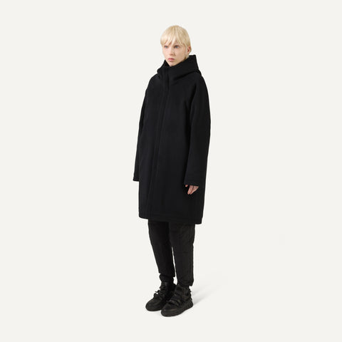 156 Hooded Woollen Coat