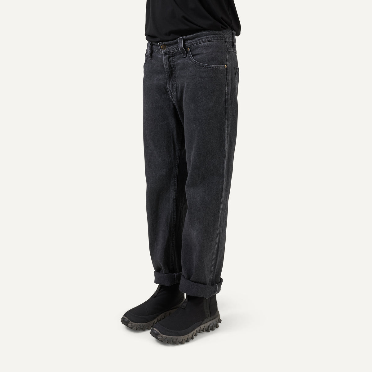 263 Wide Jeans, washed black