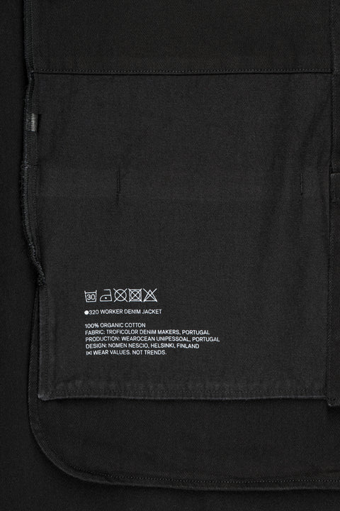 320 Worker Denim Jacket, deep black
