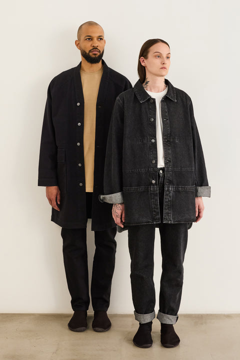 321 Raglan Denim Jacket, deep black