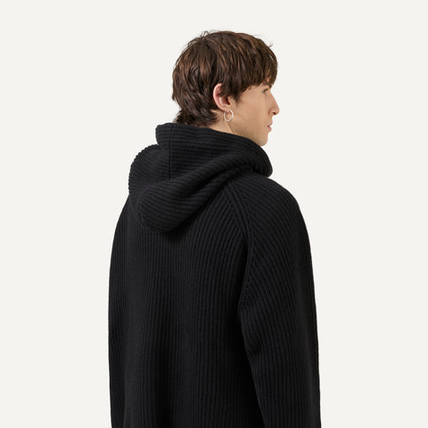 552 Knitted Basic Hoodie